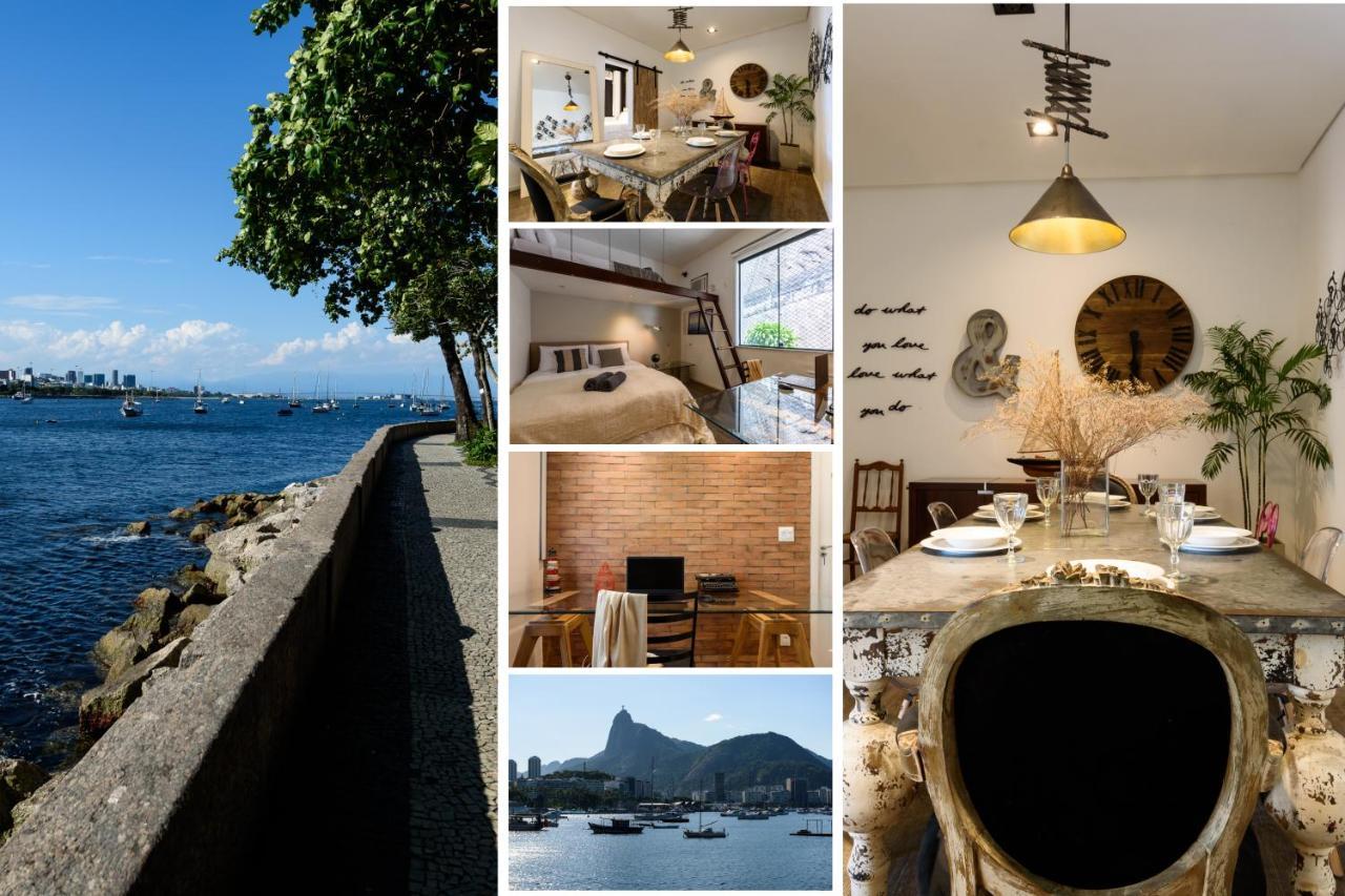 2 Quartos Na Urca Com Vista Para Baia De Guanabara A 700M Pao De Acucar Com Cozinha Completa E Wi-Fi - Bares, Restaurantes E Comercio Local A Poucos Metros Rio de Janeiro Extérieur photo