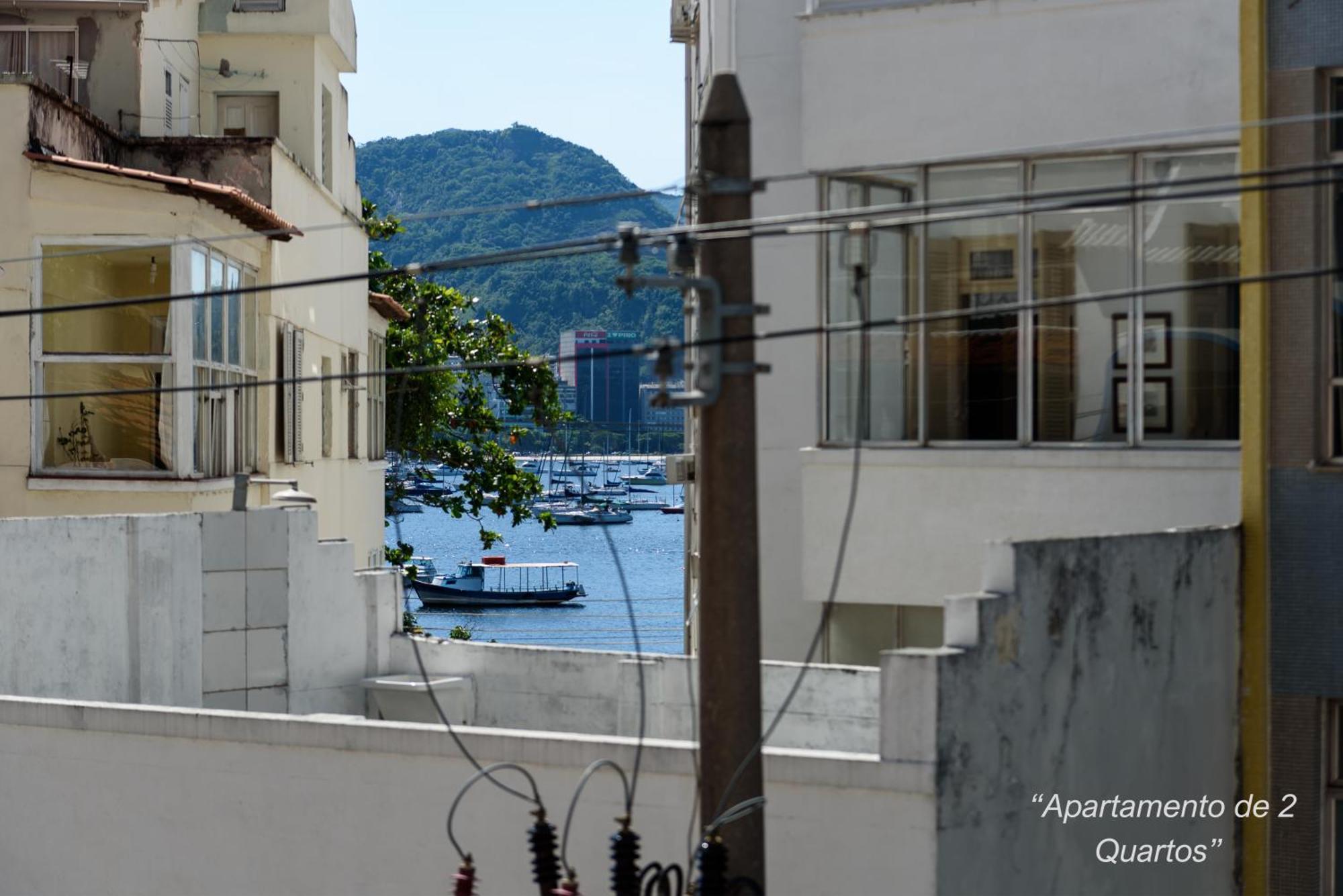 2 Quartos Na Urca Com Vista Para Baia De Guanabara A 700M Pao De Acucar Com Cozinha Completa E Wi-Fi - Bares, Restaurantes E Comercio Local A Poucos Metros Rio de Janeiro Extérieur photo